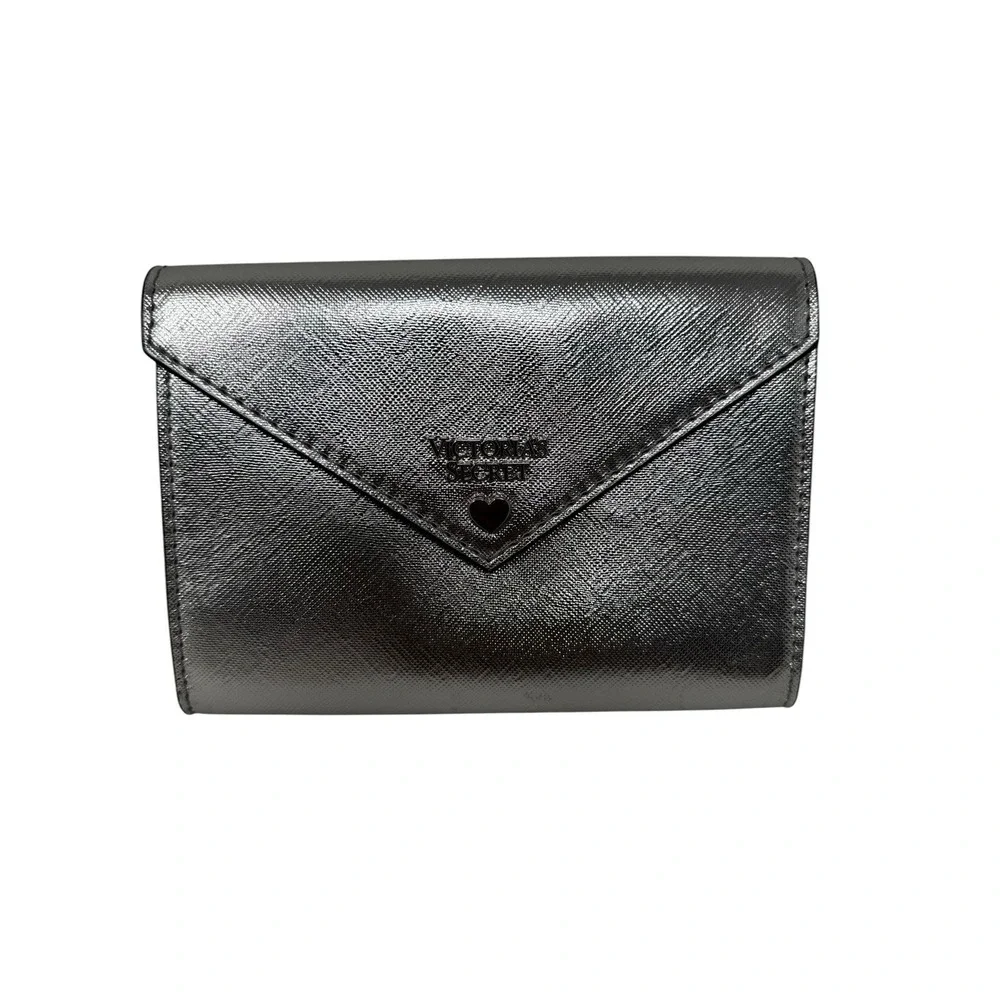 Victoria's Secret Jewel Metallic Envelope Pouch Wallet: Silver - Picture 8 of 8